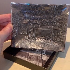 NWOT Wendell August Aluminum Covered Bridge Trinket Tray